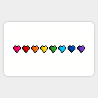 Pride Pixel Hearts Magnet